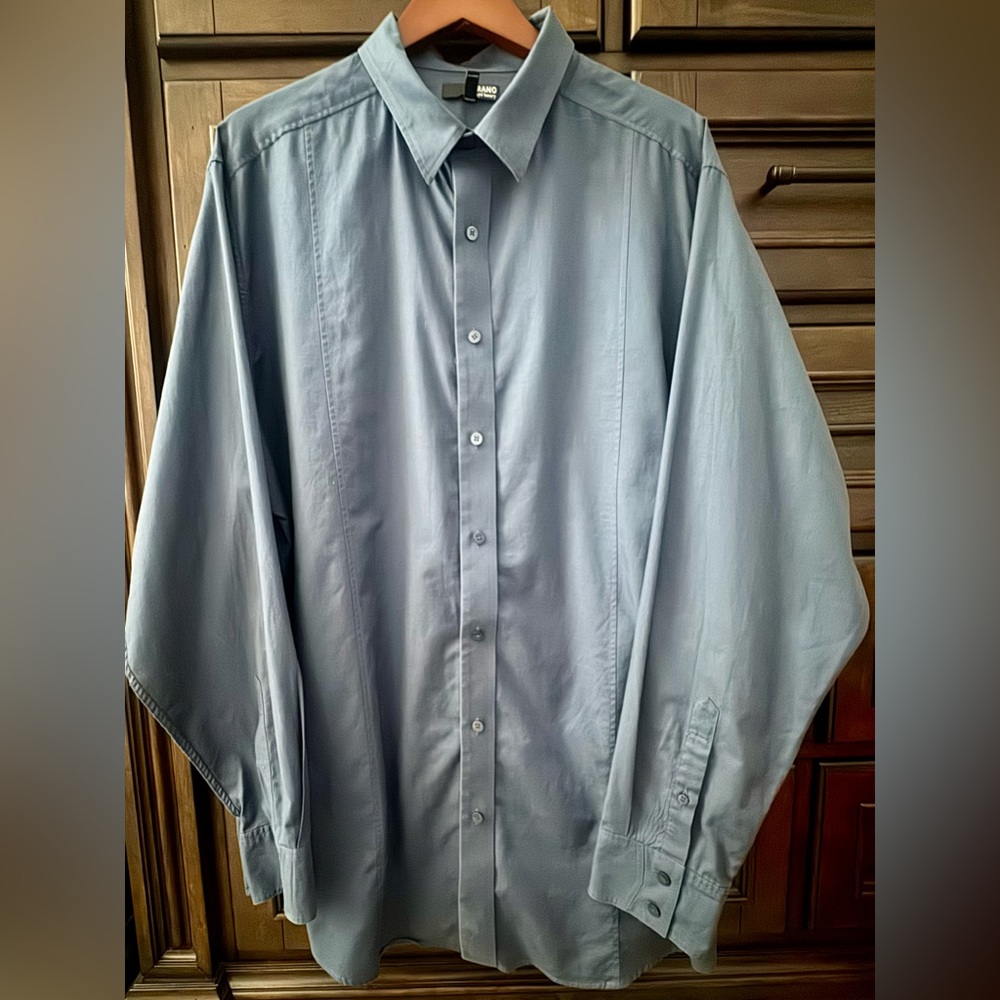 Murano Big/Tall Men’s Long Sleeve Button Up Shirt - Midnight - Size XXL - EUC
